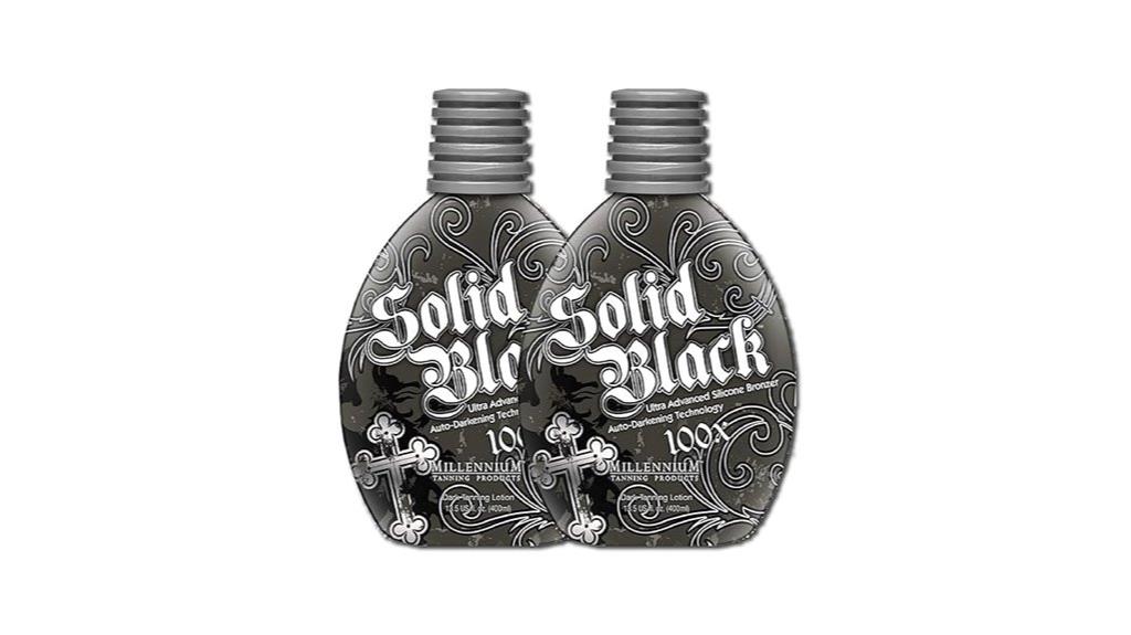 black dark tanning lotion