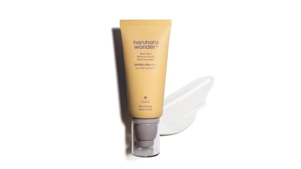 black rice sunscreen bottle