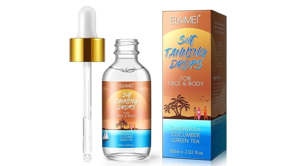body and face tanning drops