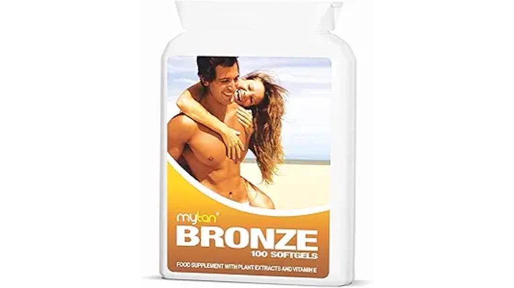 bronze tanning pills softgels