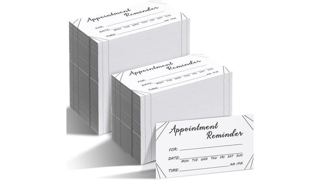 bulk appointment reminder cards