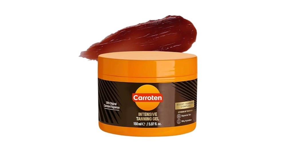 carrot coconut tanning gel