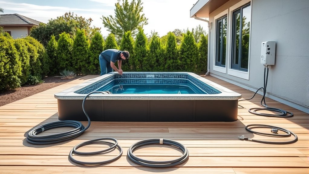 check electrical water connections