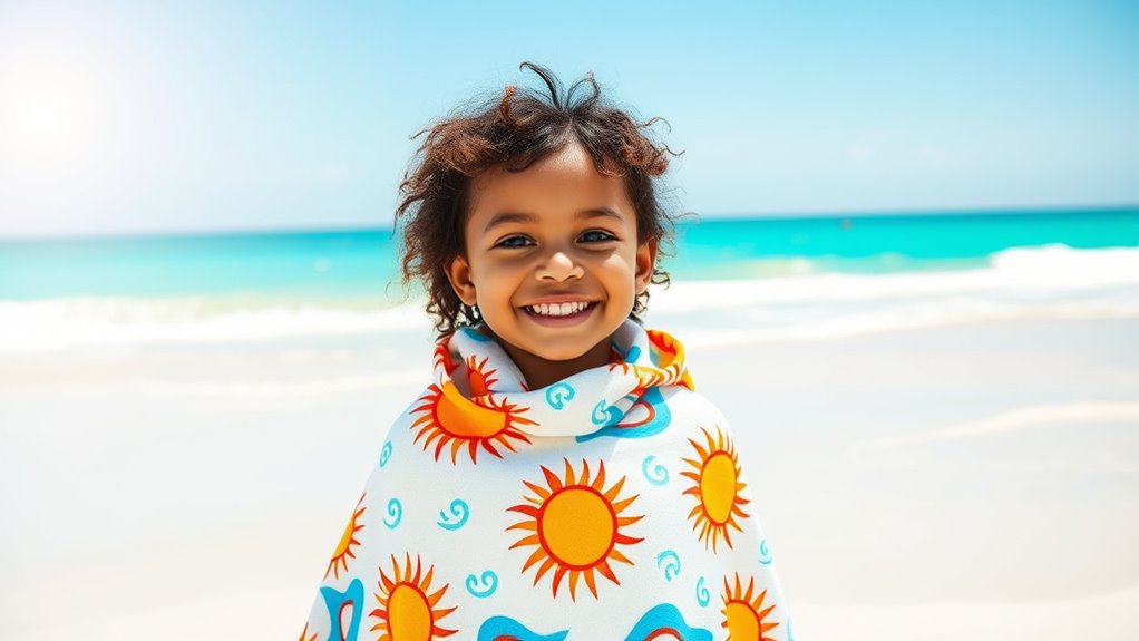 children s upf beach towel selection