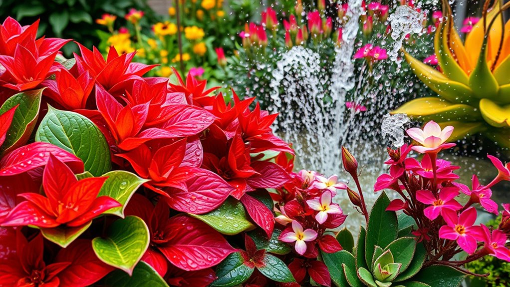 colorful splash zone foliage