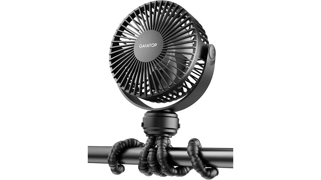 compact portable stroller fan