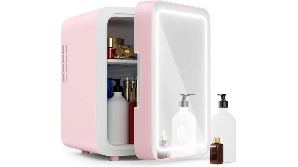 compact skincare fridge