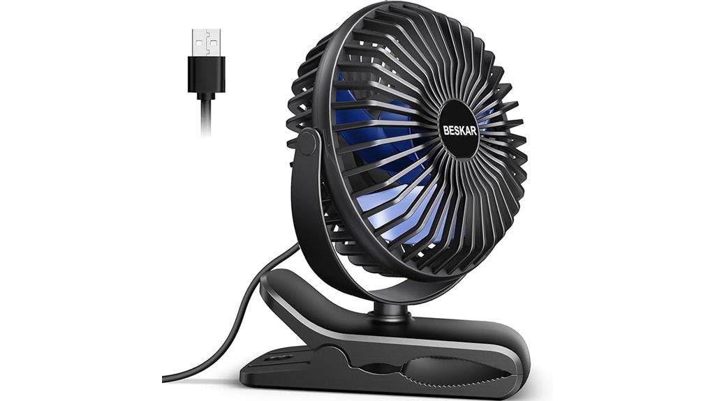 compact usb clamp fan