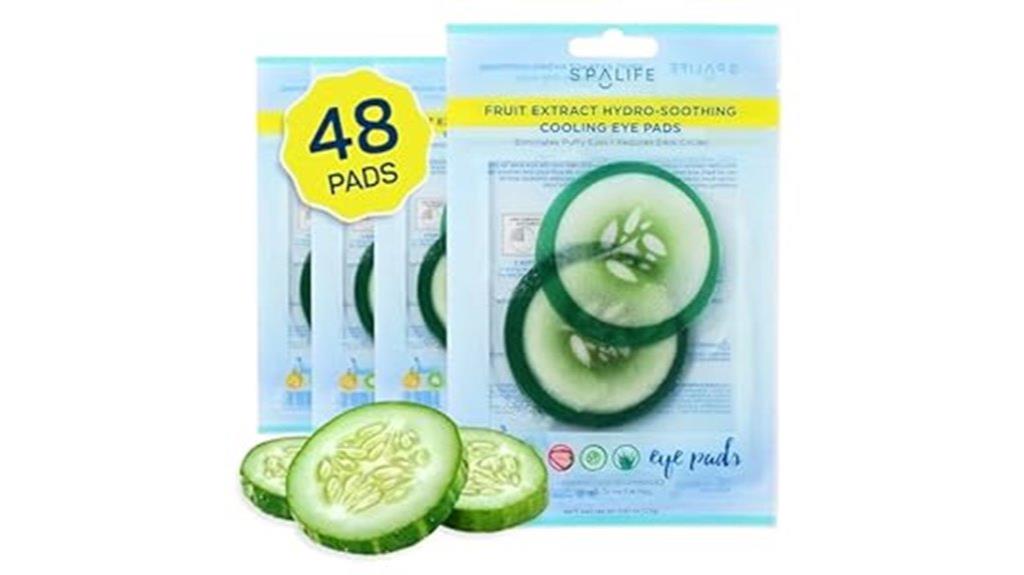 cooling eye pads with extracts