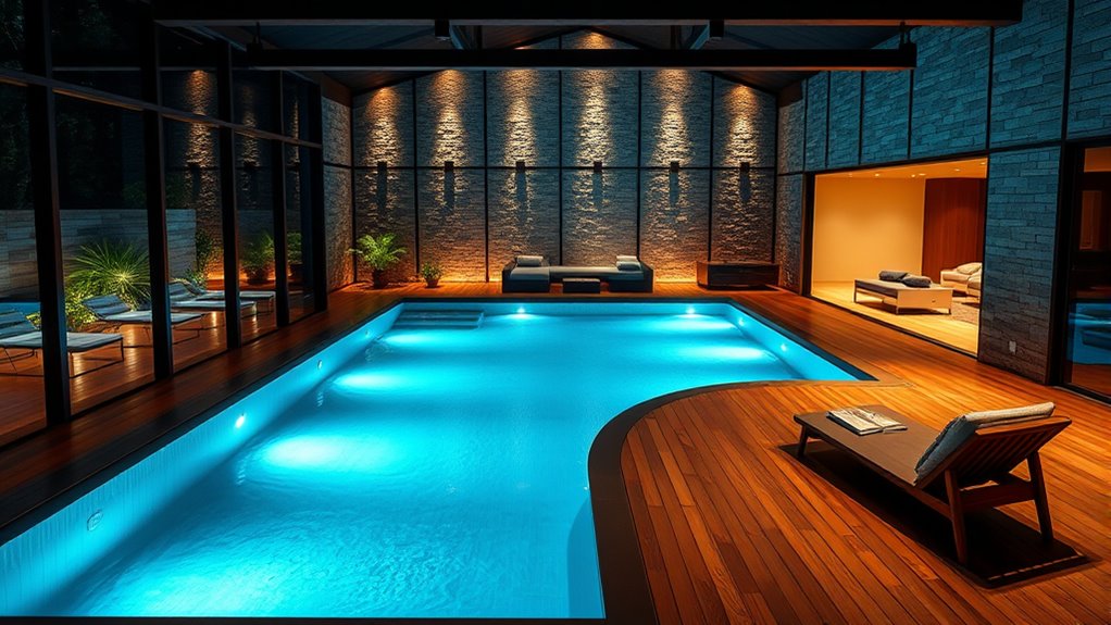 creative pool area lighting