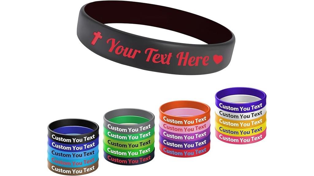 custom logo silicone bracelets
