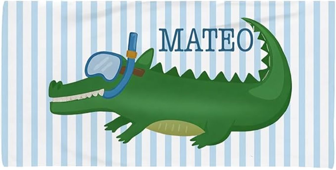 custom name alligator towels