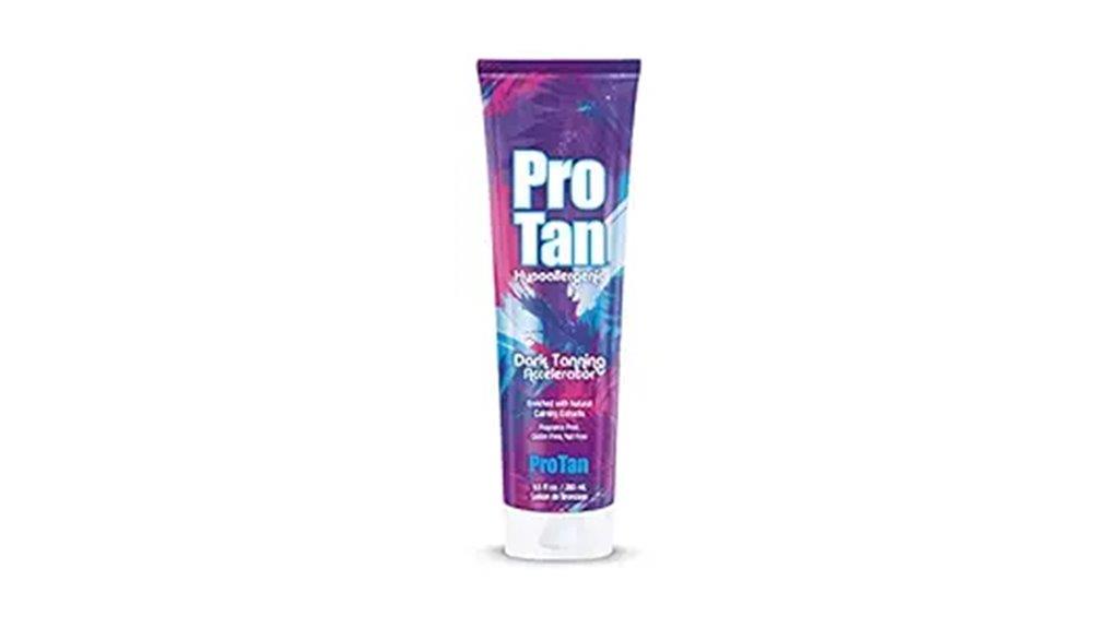 dark hypoallergenic tanning accelerator