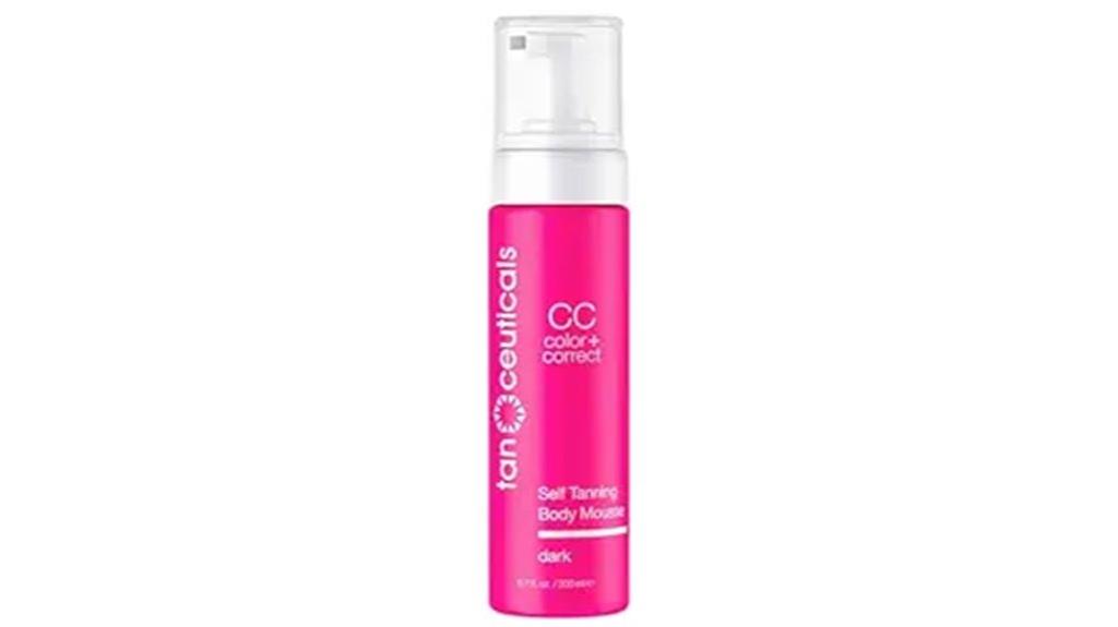 dark self tanning mousse