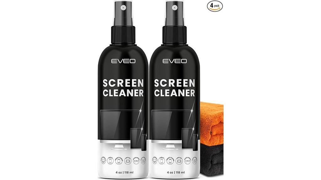 dual pack screen cleaning