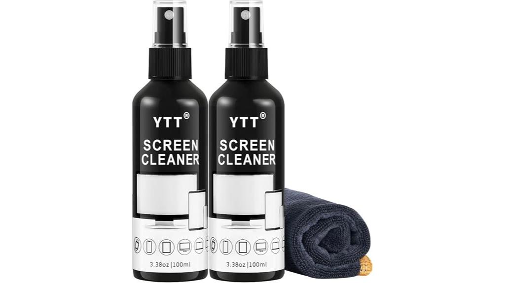 dual pack screen cleaning