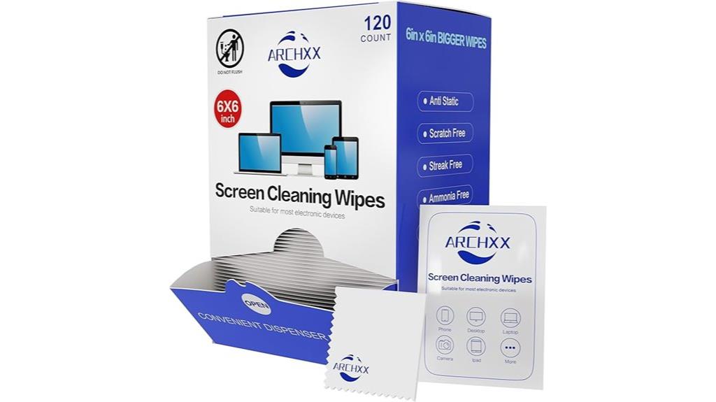 electronics screen wipes pack