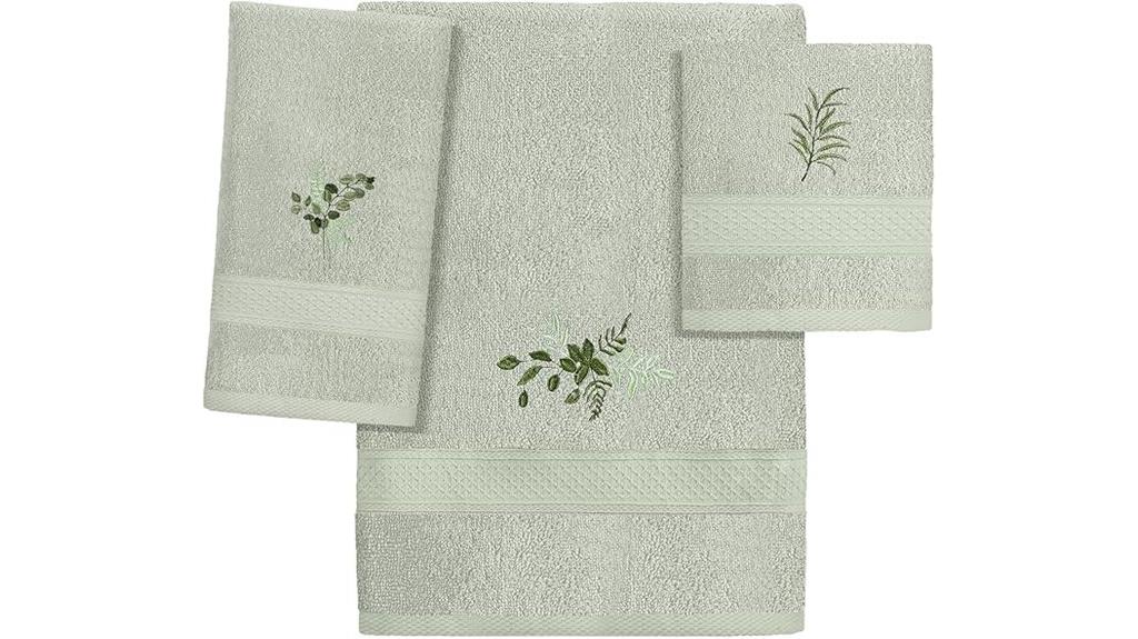 eucalyptus leaf towel set