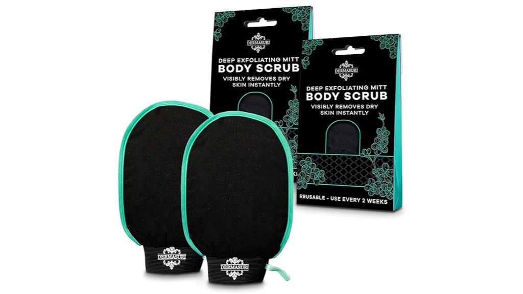 exfoliating gloves 2 pack