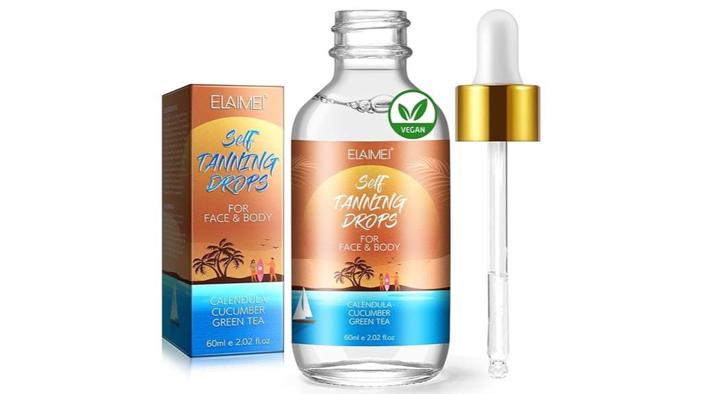 facial and body tanning drops