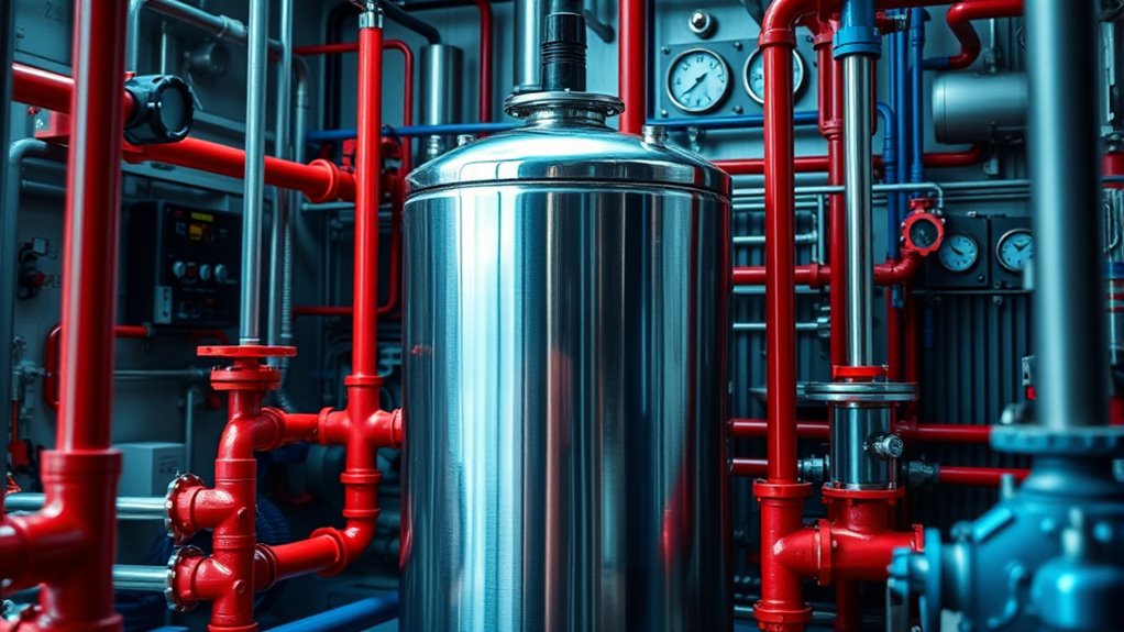 fluid surge pressure stabilization