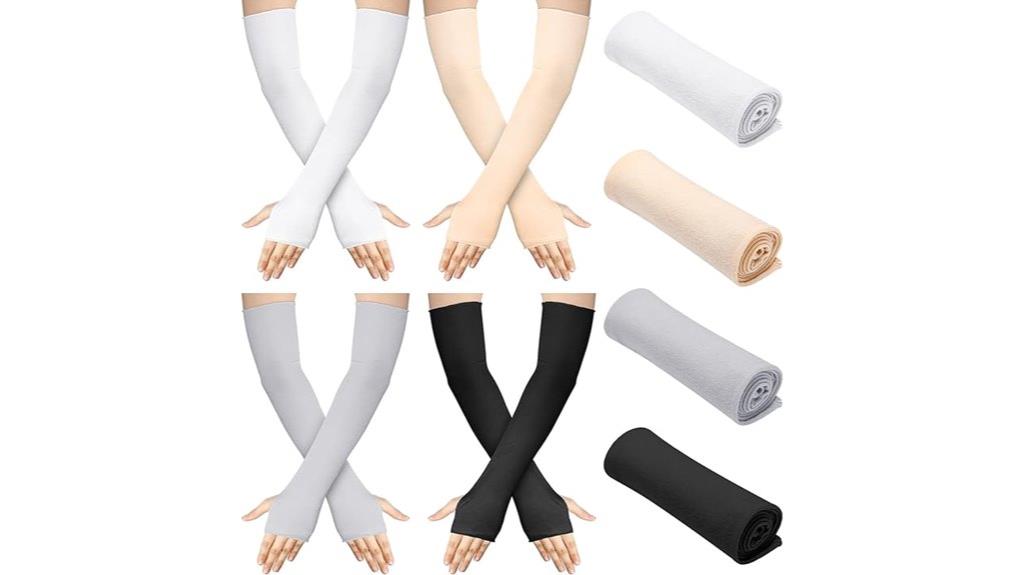 four pack uv sun gloves