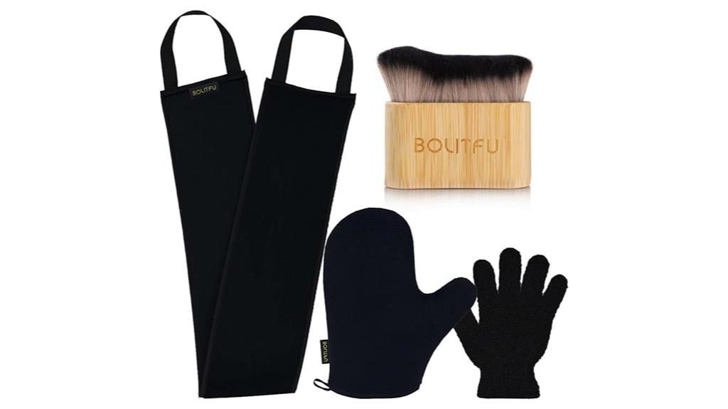 four piece tanning mitt set