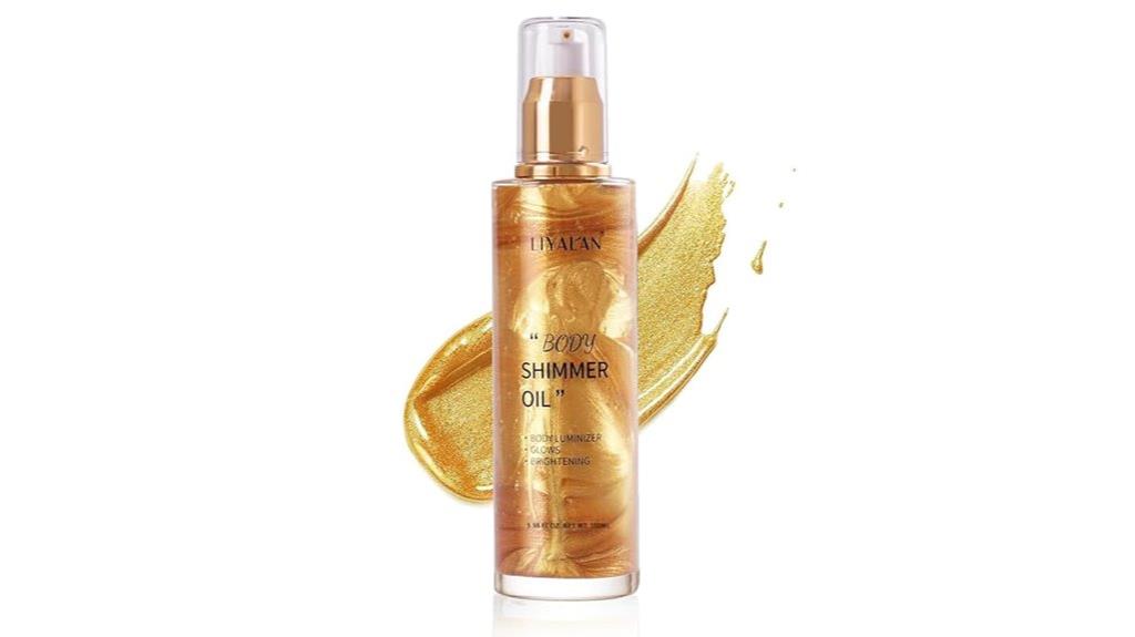 gold shimmer body oil