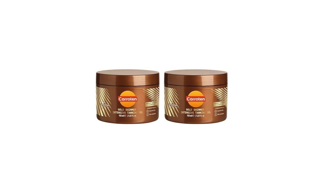 gold shimmer tanning gel