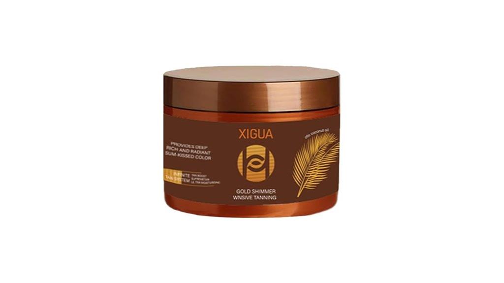 gold shimmer tanning gel
