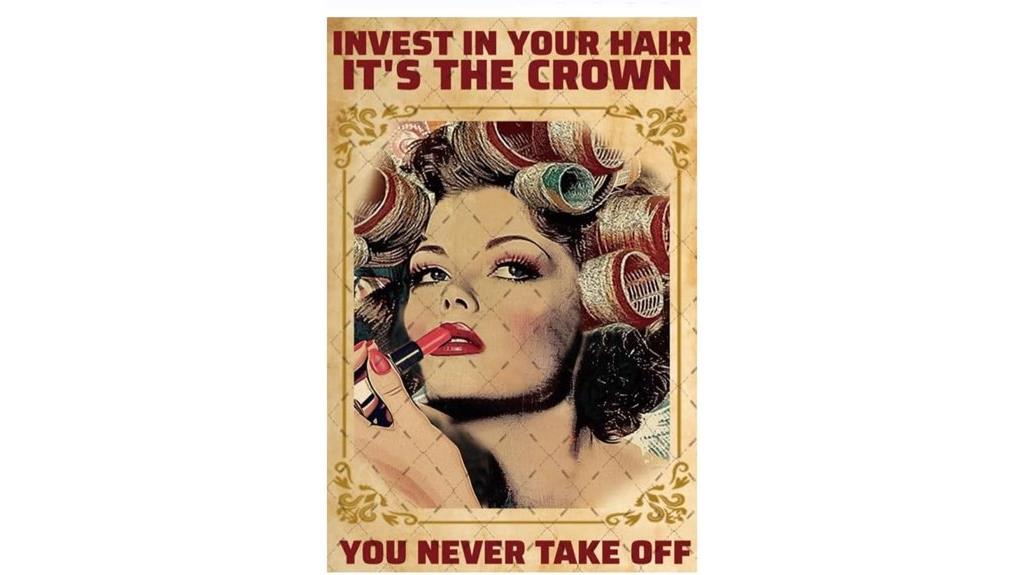 hair salon metal tin sign
