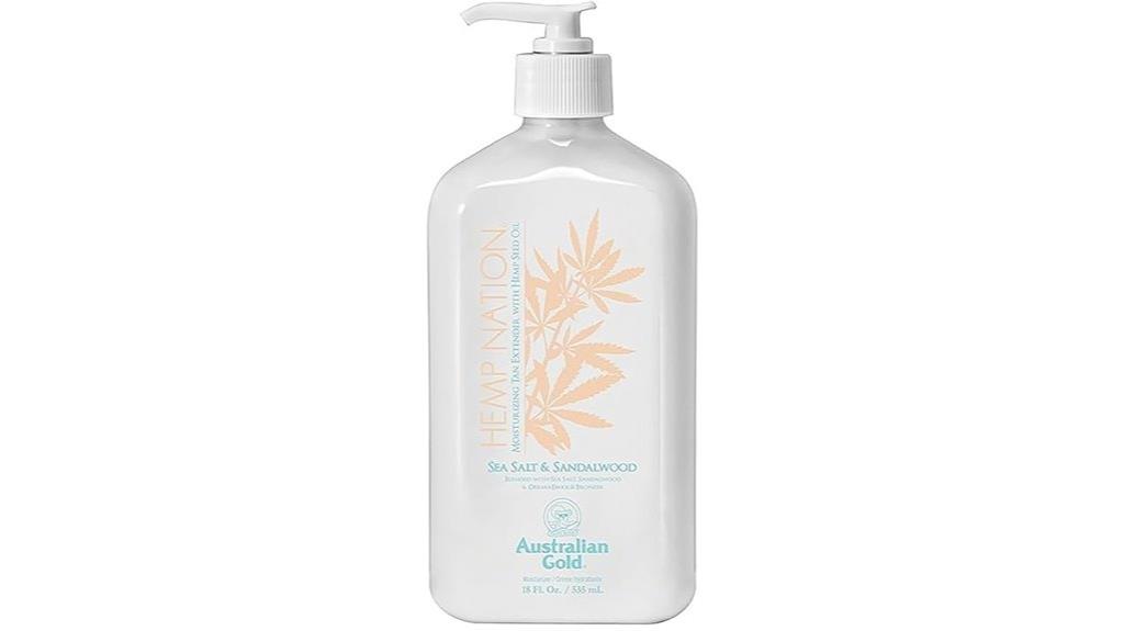 hemp scented tan moisturizer