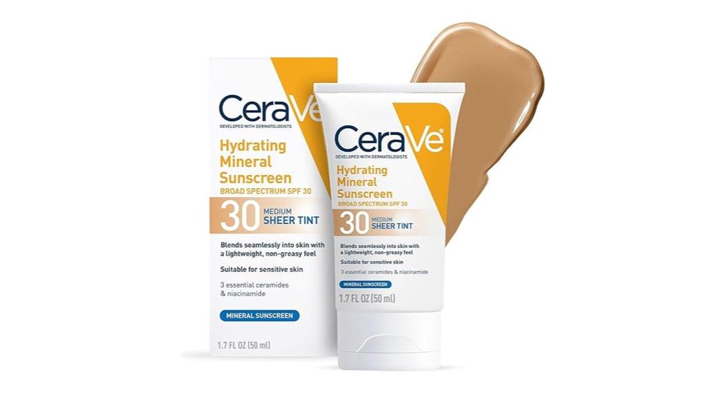hydrating tinted mineral sunscreen
