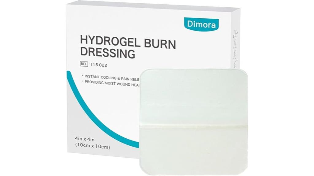 hydrogel burn dressing pack
