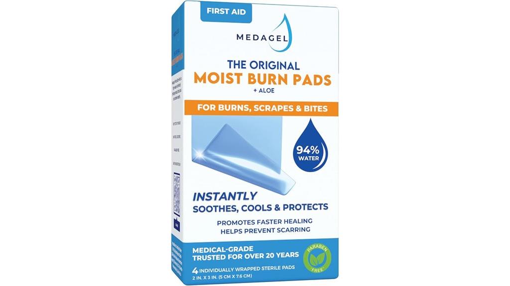hydrogel burn treatment pads