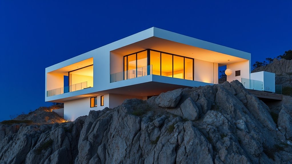 iconic modernist cliffside residence