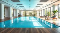indoor endless pool installation