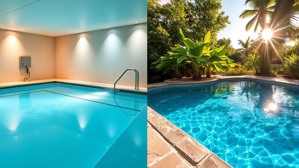 indoor pools require less upkeep