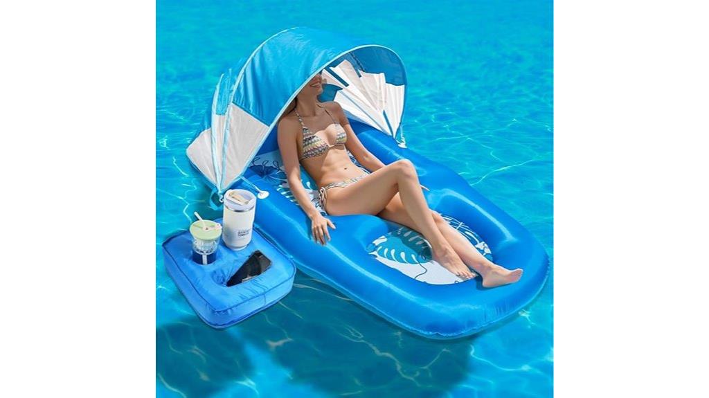 inflatable fabric pool lounger