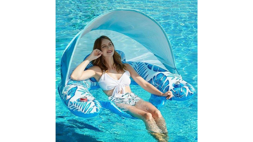 inflatable pool float canopy