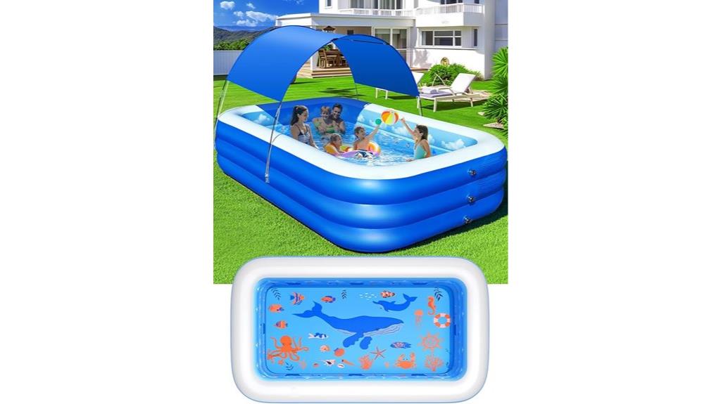inflatable pool with canopy