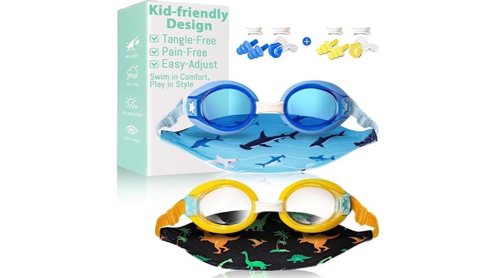 kids anti fog swim goggles