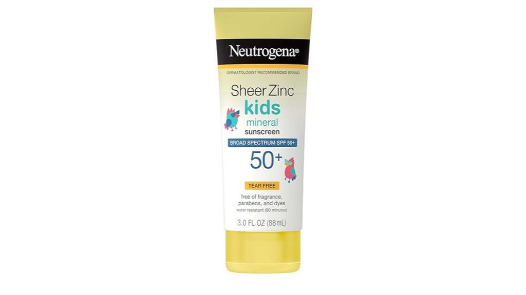 kids zinc oxide sunscreen