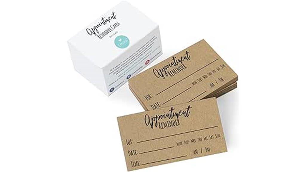 kraft style appointment cards