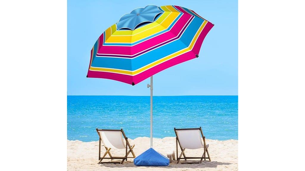 large wind resistant beach umbrella