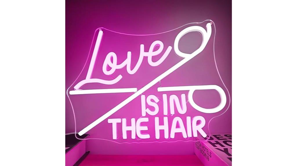 love hair neon sign