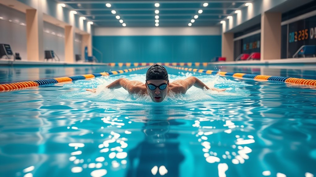 maintain steady swimming pace