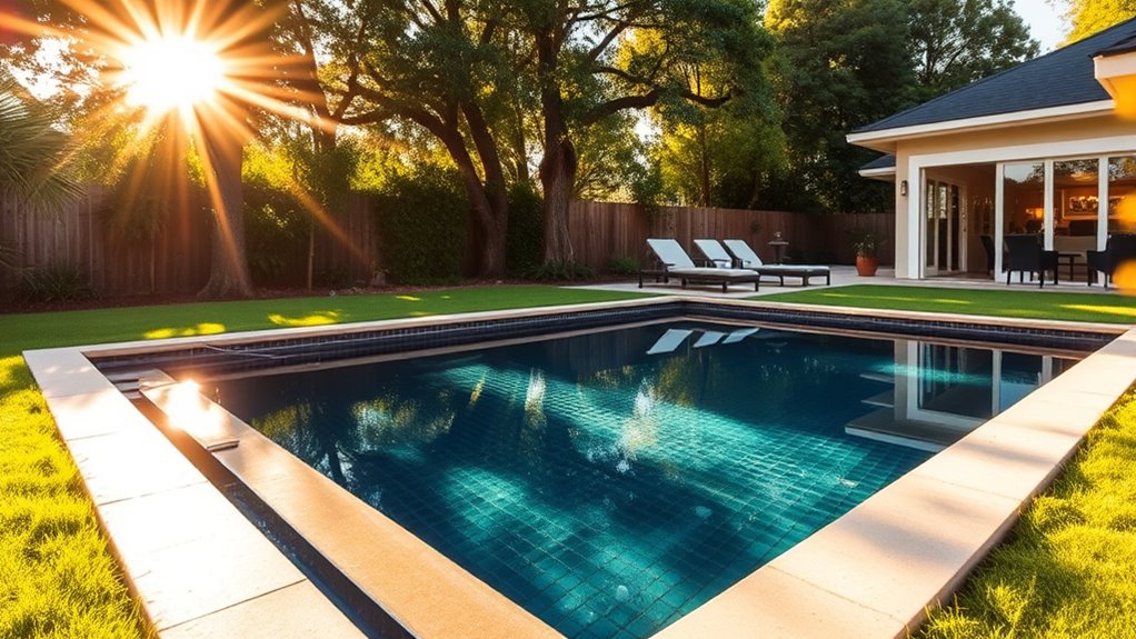 maximize sunlight pool placement