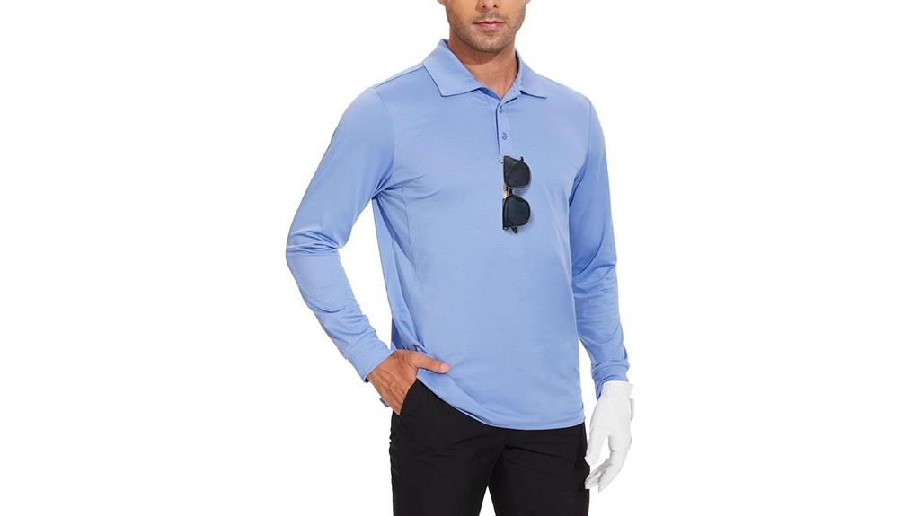 men s long sleeve golf polo
