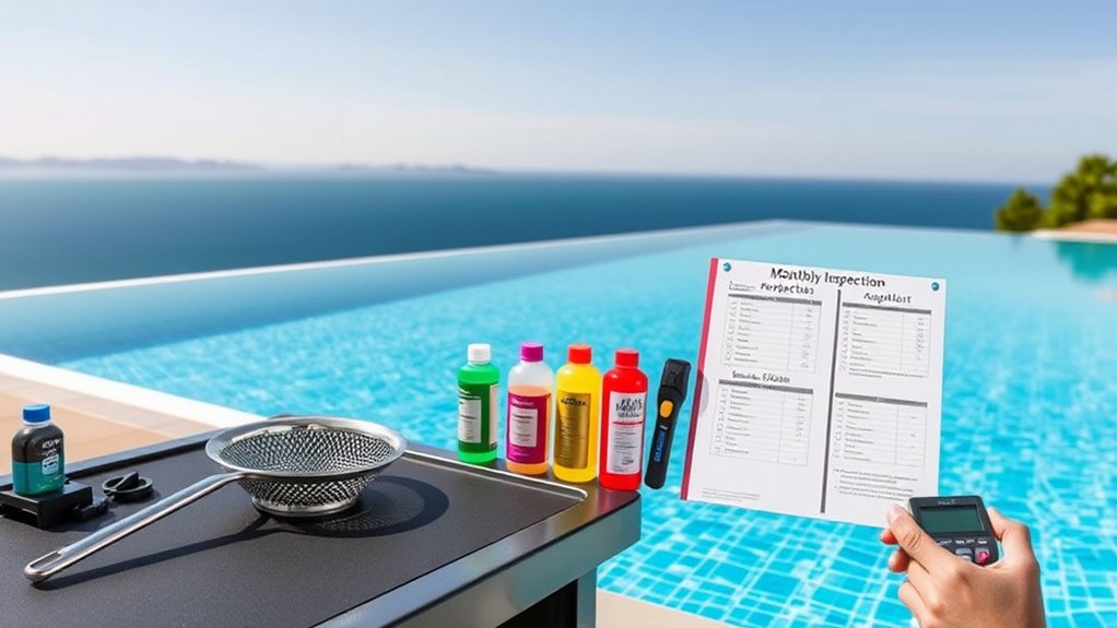 monthly pool maintenance checklist